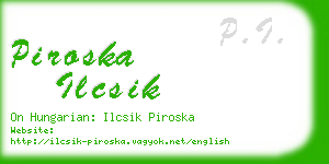 piroska ilcsik business card